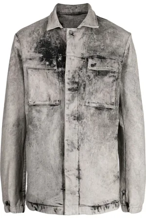 11 BY BORIS BIDJAN SABERI Chaqueta vaquera con efecto envejecido