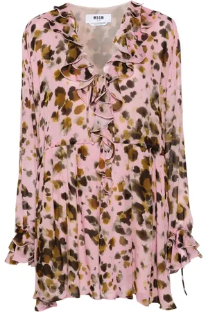 Msgm Vestido corto con animal print