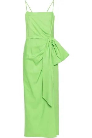 Msgm Vestido largo con detalle fruncido