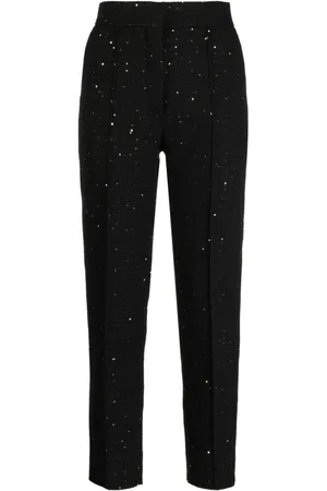 Elie saab Pantalones capri con lentejuelas