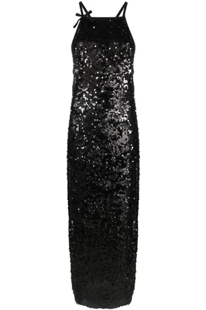 Msgm Vestido midi con aplique de lentejuelas