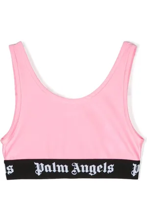 Palm Angels Top de bikini con logo en la cintura
