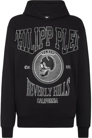 Philipp Plein Sudadera con detalles de cristal y capucha