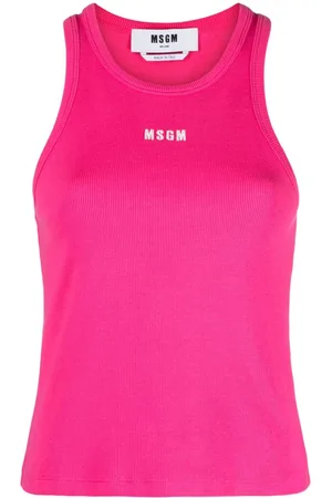 Msgm Top sin mangas con logo bordado