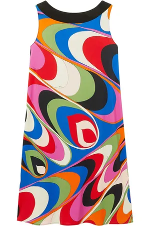 Puccini Vestido corto suelto con estampado Onde