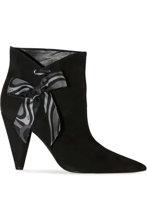 Puccini Botines de ante con detalle de lazo