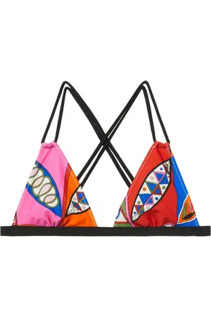 Puccini Top de bikini con estampado geométrico