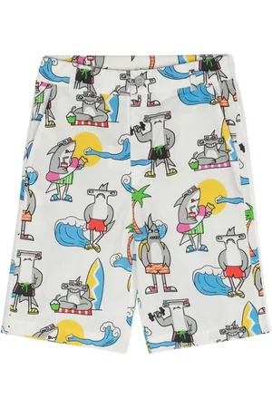 Stella McCartney Bermudas con tiburón estampado