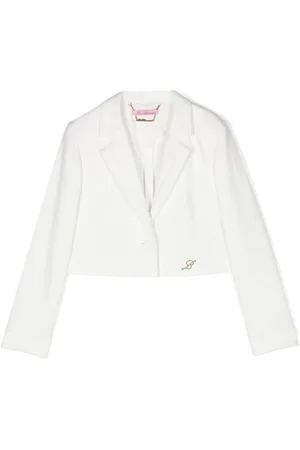 MISS BLUMARINE Blazer de crepé con placa del logo
