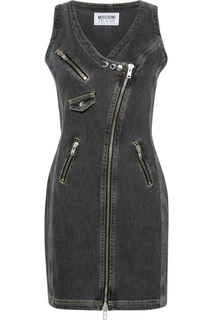 Moschino Vestido corto vaquero con cremallera