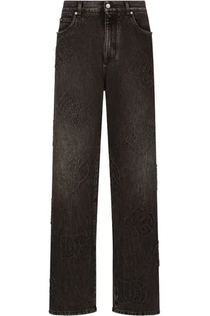 Dolce & Gabbana Vaqueros rectos con logo bordado