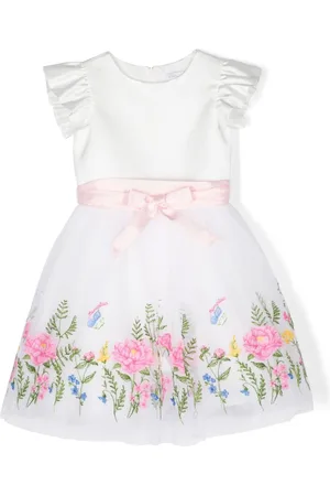 MONNALISA Vestido con apliques florales