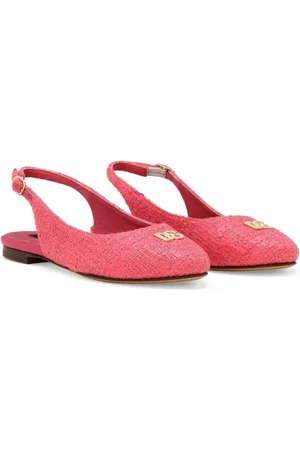 Dolce & Gabbana Bailarinas con placa del logo y tira trasera