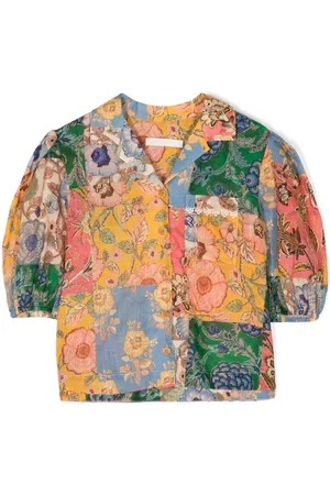 ZIMMERMANN Camisa Junie con estampado patchwork