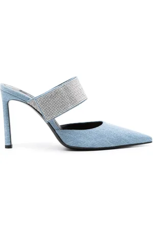 Sergio Rossi Mules Sr Paris vaqueros con tacón de 100 mm