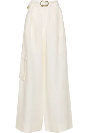 Twin-Set Pantalones anchos con cinturón