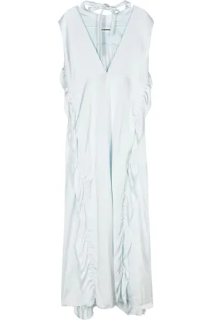 Jil Sander Vestido largo con ribete de volantes