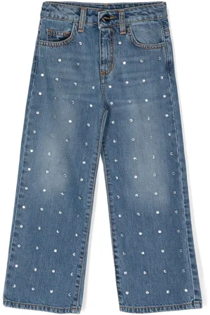 BARROW Vaqueros anchos con aplique de strass
