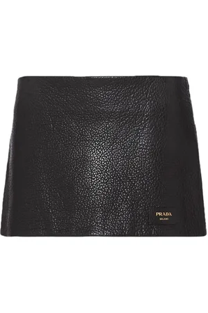 Prada Minifalda de piel de napa