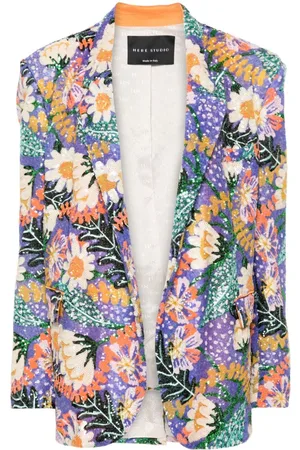 HEBE STUDIO Blazer bordado con botones