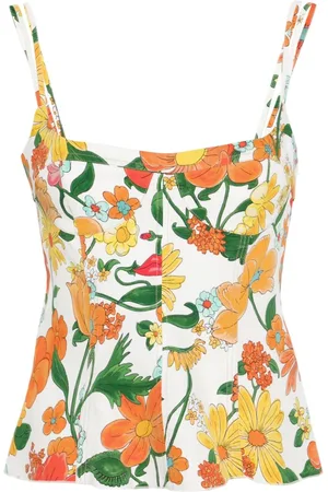 Stella McCartney Top con peplum y estampado floral