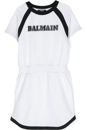 Balmain Vestido con logo estampado