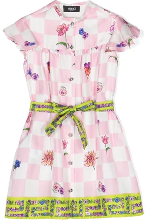 VERSACE Vestido camisero Blossom de seda