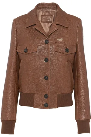 Prada Chaqueta con efecto de piel de cocodrilo