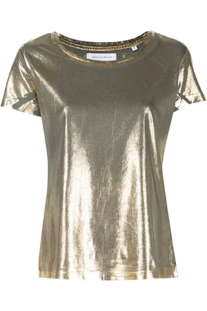 Madison.Maison Camiseta de lamé metalizada