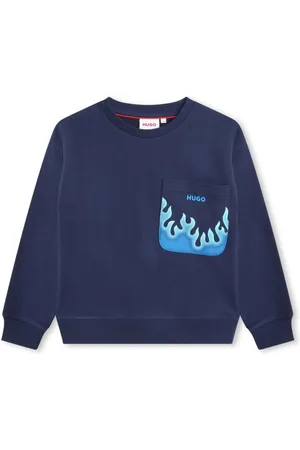 HUGO BOSS Sudadera con llamas estampadas