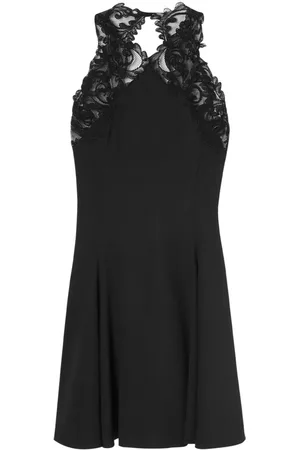 VERSACE Vestido corto con ribete de encaje Barocco