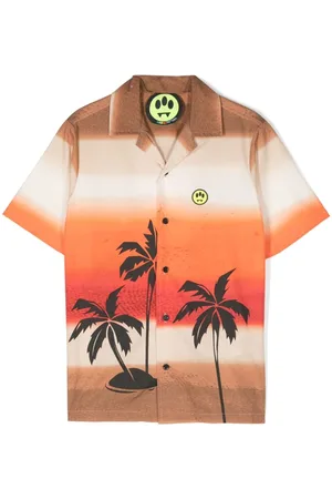 BARROW Camisa con palmeras estampadas