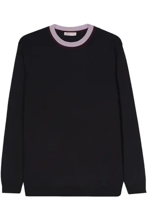 VALENTINO GARAVANI Jersey VLogo con cuello a rayas