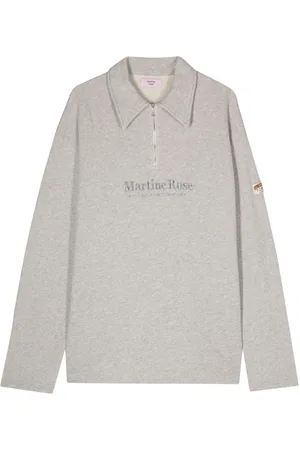 MARTINE ROSE Polo con logo bordado