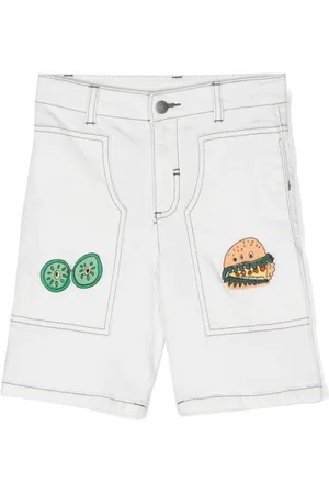 Stella McCartney Pantalones vaqueros cortos con bordado Veggie
