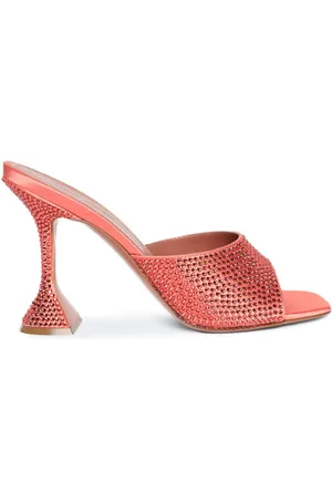 Amina Muaddi Mules Lupita Crystal Slipper con tacón de 95 mm