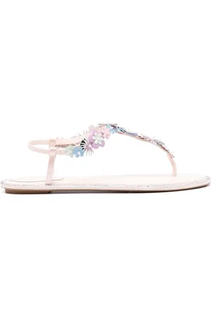 RENE CAOVILLA Sandalias con aplique floral