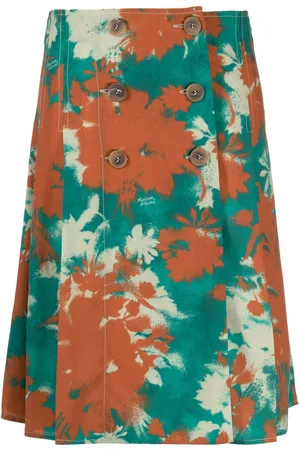 Maison Kitsuné Falda cruzada con estampado Bouquet
