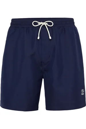 Brunello Cucinelli Bañador con logo bordado