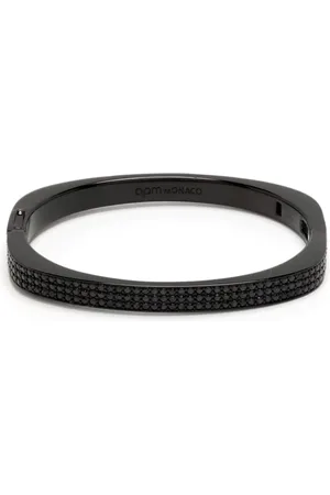 APM Monaco Pulsera con aplique de cristal y logo grabado