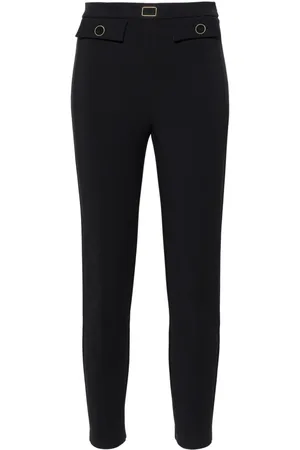 Elisabetta Franchi Pantalones slim con placa del logo