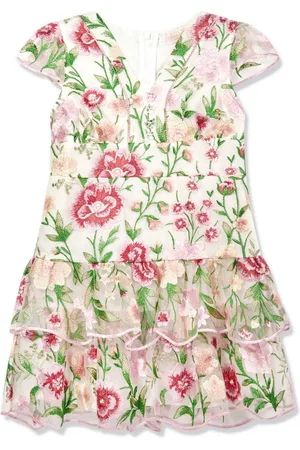 Marlo Vestido a capas con bordado floral