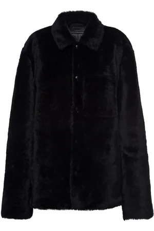 Prada Chaqueta tipo blusón con pelo