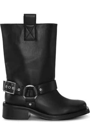 Ganni Botas biker con tira de hebilla