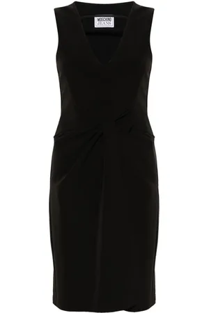 Moschino Vestido fruncido con cuello en V