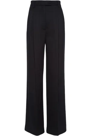 Prada Pantalones con ribete de plumas