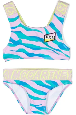 Stella McCartney Bikini con estampado de cebra