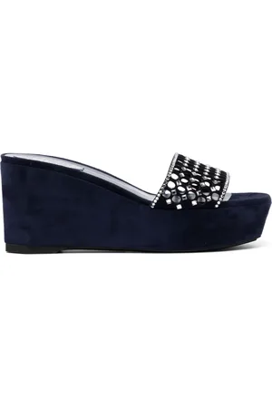 RENE CAOVILLA Sandalias Ginger con cuña de 75 mm