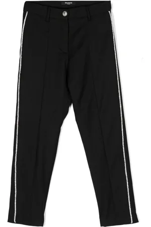 Balmain Pantalones ajustados con ribete de cristal