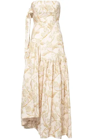 Agua by Agua Bendita Vestido largo Palmarie Perla